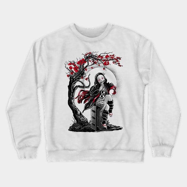 Human Turned Demon Crewneck Sweatshirt by ddjvigo